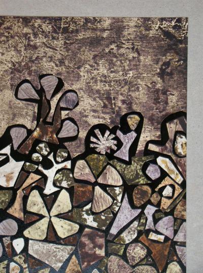 Jean DUBUFFET (after) - Jardin de quite-vite, 1957 - Stencil signed 2