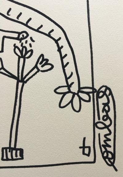 Robert COMBAS - Le mystère des dessins sans poil, 2020 - Dessin signé + Livre 2