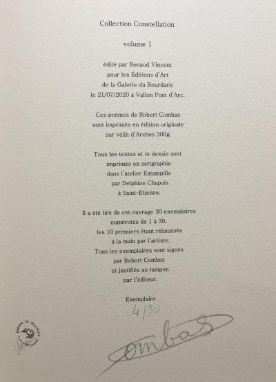 Robert COMBAS - Le mystère des dessins sans poil, 2020 - Dessin signé + Livre 2