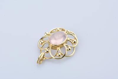 Pendentif En Jade Avec Bélière En Or 18 Carats - Bijou Neuf Avec étiquettes