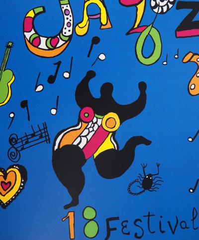 Niki de SAINT PHALLE : Dancing nana - Affiche signée 2