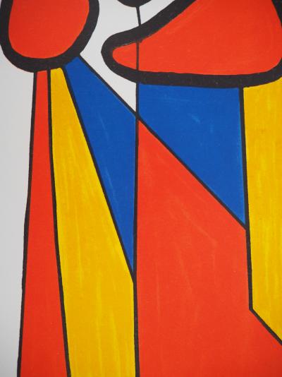 Alexander CALDER - Composition en bleu, rouge et jaune,1972 - Lithographie originale 2
