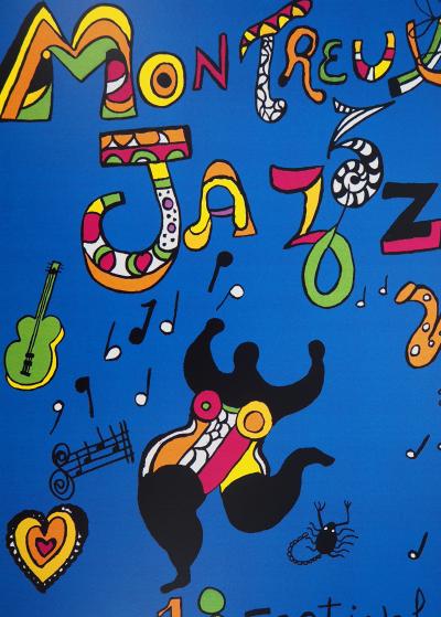 Niki de SAINT PHALLE : Dancing nana - Affiche signée 2