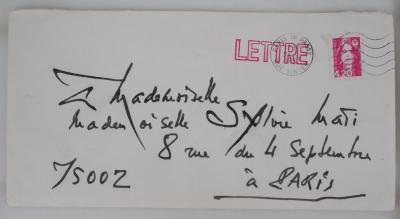 Georges MATHIEU : Lettre manuscrite, 1993 2