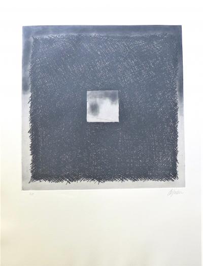 Ronaldo DE JUAN - Cuadrado gris, 1983 - Gravure signée au crayon 2