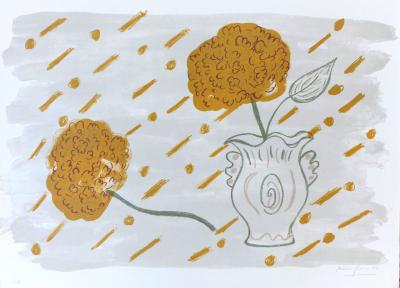Maria GIRONA - Hortensies, 1992 - Lithographie signée au crayon 2