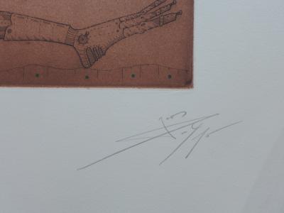 Joan PONC - Entre dues llunes, 1973 - Gravure signée au crayon 2