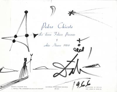 Salvador DALI - Paysage Surréaliste, 1966 - Dessin original signé 2