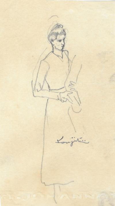 Léonard FOUJITA - Femme - Dessin signé 2