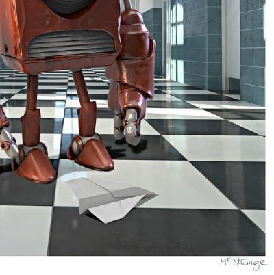 Mr Strange - L’avion en papier, 2019 - Sérigraphie signée au crayon 2