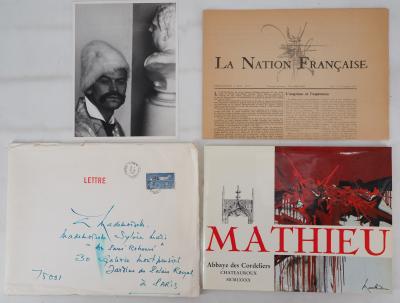Georges MATHIEU : Lettre manuscrite, 1990 2