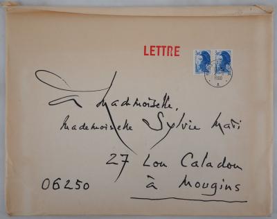 Georges MATHIEU : Lettre manuscrite, 1990 2