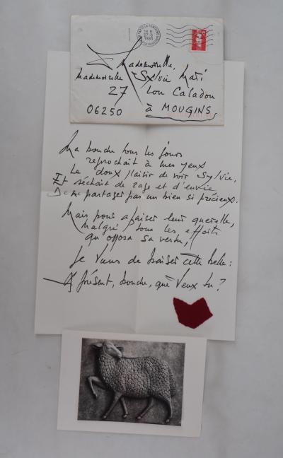 Georges MATHIEU : Lettre manuscrite, 1993 2