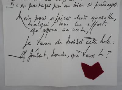 Georges MATHIEU : Lettre manuscrite, 1993 2