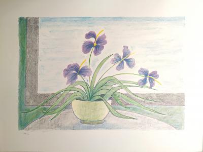 Maria GIRONA - Bol i Lliris, 1982 - Lithographie signée au crayon 2