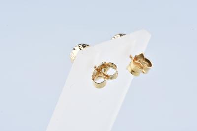 Boucles d’oreilles or jaune 18 carats, détail godron 2