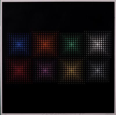 Almir MAVIGNIER DA SILVA - Punctum IV, 1965 - Sérigraphie signée à la main 2