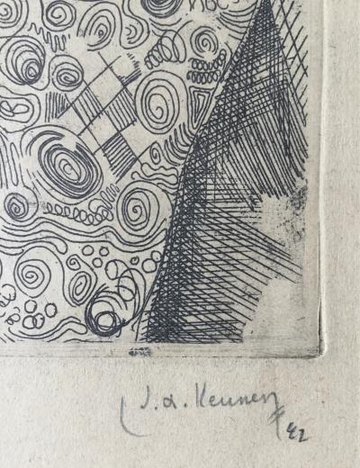 Alexis KEUNEN - Clown ,1942 - Gravure signée au crayon 2
