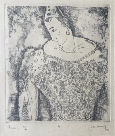 Alexis KEUNEN - Clown ,1942 - Gravure signée au crayon 2