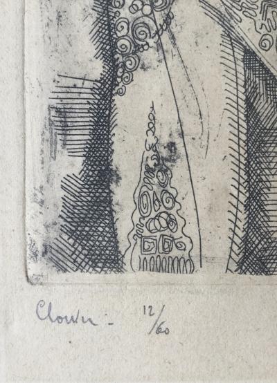 Alexis KEUNEN - Clown ,1942 - Gravure signée au crayon 2