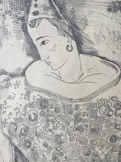 Alexis KEUNEN - Clown ,1942 - Gravure signée au crayon 2