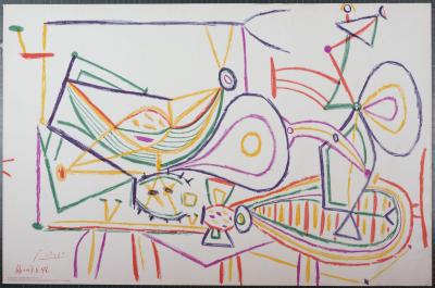 Pablo PICASSO - Composition 1948 - Lithographie 2