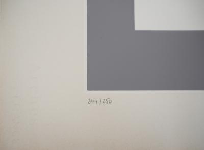 Victor VASARELY - Composition en noir et gris - Sérigraphie originale signée 2