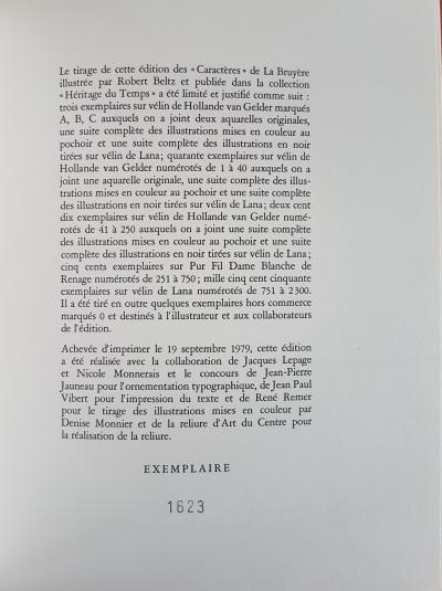 LA BRUYERE - Les caractères ou les moeurs de ce siècle, 1979 2