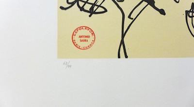 Antonio SAURA - Abierta 3 - Lithographie signée au crayon 2