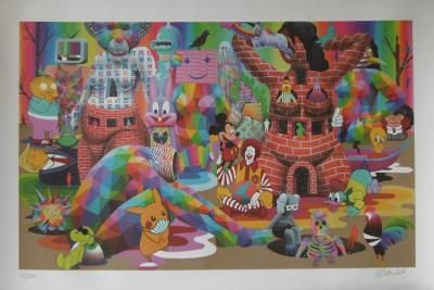 Okuda - Quarantine Dreams, 2020 - Sérigraphie signée au crayon 2