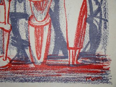 Henry MOORE - Figures et Ombres, 1951 - Lithographie originale signée 2