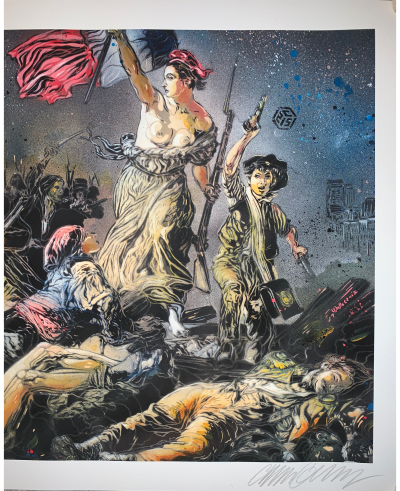 C215  - La Liberté Guidant le peuple, 2020 - Lithographie signée au crayon 2