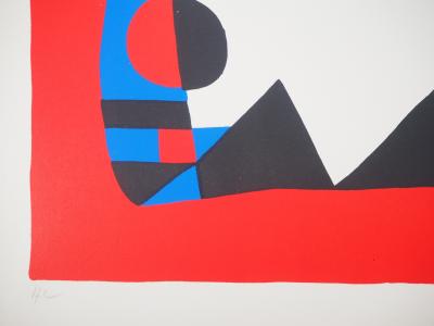 Joan MIRO : Lavis Rouge, 1961 - Grande lithographie originale signée au crayon 2