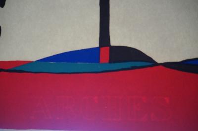 Joan MIRO : Lavis Rouge, 1961 - Grande lithographie originale signée au crayon 2