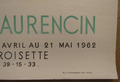 Marie LAURENCIN - Exposition La Croisette , 1962 - Affiche lithographique originale 2