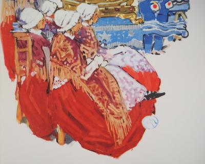 Mathurin MEHEUT : Bretagne, Hommage aux Marins, 1956 - Gravure signée 2
