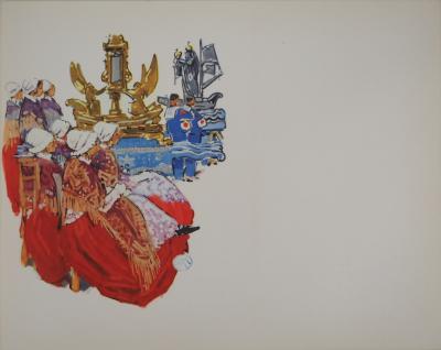Mathurin MEHEUT : Bretagne, Hommage aux Marins, 1956 - Gravure signée 2