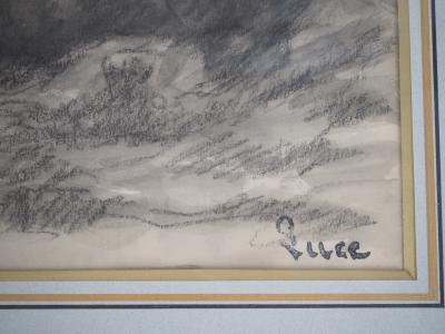 Maximilien LUCE - Giverny : Bosquet près de Rolleboise - Dessin original signé 2