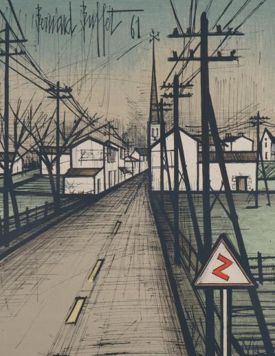 Bernard BUFFET - La Route, 1961 - Lithographique signée au crayon 2