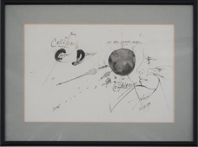 Pierre-Yves TREMOIS : Vision : Regard d’aigle, 1989 - Dessin à l’encre signé 2