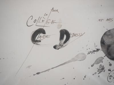 Pierre-Yves TREMOIS : Vision : Regard d’aigle, 1989 - Dessin à l’encre signé 2