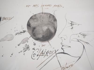 Pierre-Yves TREMOIS : Vision : Regard d’aigle, 1989 - Dessin à l’encre signé 2