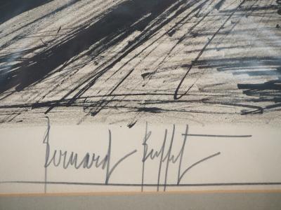 Bernard BUFFET - Environs des pont neufs, Bretagne, 1979 - Lithographique signée au crayon 2