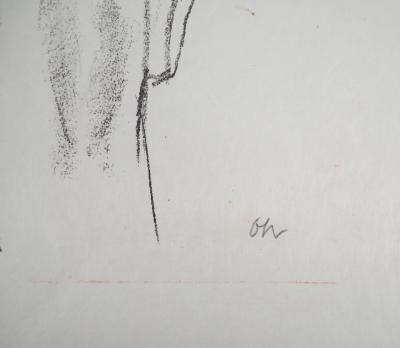 Oskar KOKOSCHKA - Mythologie, Femme tenant un bouclier, 1962 - Lithographie originale signée 2
