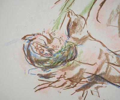 Oskar KOKOSCHKA - Femme tenant un nid, 1962 - Lithographie originale signée 2