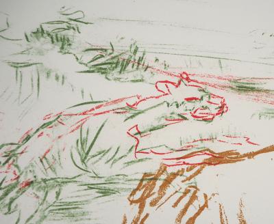 Oskar KOKOSCHKA - Die Hirschjagd, 1962 - Lithografie mit Bleistift signiert 2