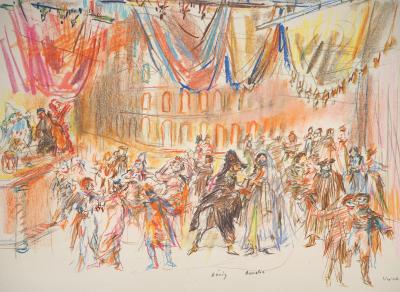Oskar KOKOSCHKA - La Salle de bal, 1962 - Photolithographie signée 2