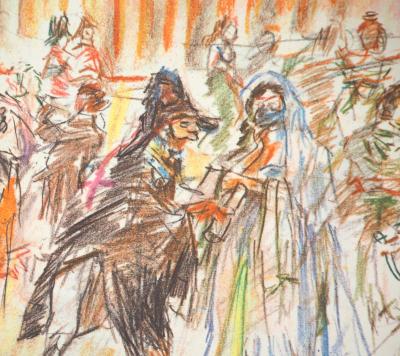 Oskar KOKOSCHKA - La Salle de bal, 1962 - Photolithographie signée 2