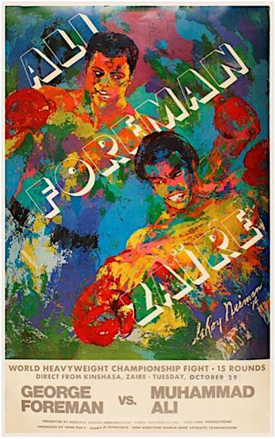 LeRoy NEIMAN - Ali Foreman Zaire, 1974 - Iconic poster 2