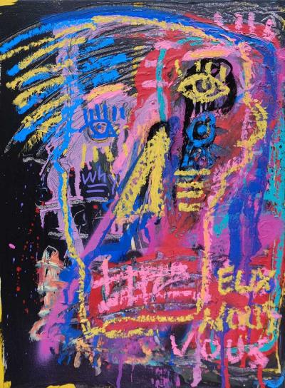 JAZZU -  Eux Nous Vous, 2020 - Techniques mixtes sur toile 2